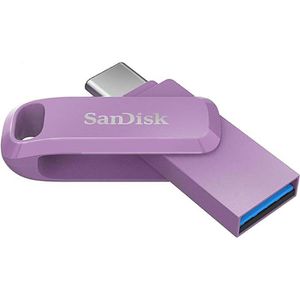 SanDisk USB-Stick Ultra Dual Drive Go, 64 GB, bis 150 MB/s, USB und USB-C 3.0, rosa
