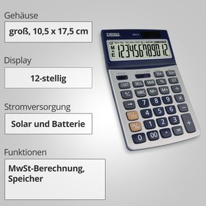 Produktbild für Taschenrechner DESQ Business Classy Large 30312