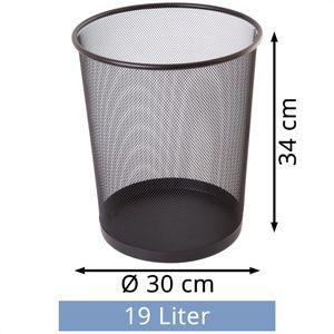 Produktbild für Papierkorb TipTop-Office TTO 404268, schwarz
