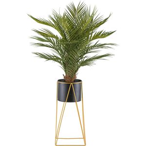 Creativ-green Kunstpflanze Arecapalme, Kunstpalme im Topf mit 21 Palmenwedeln Höhe 110 cm