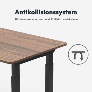 Produktbild für Schreibtischgestell FlexiSpot E2QB, schwarz, 4 Memoryspeicher