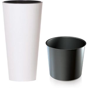 Produktbild für Übertopf Prosperplast Tubus Slim, weiß, Ø 40 x 76 cm