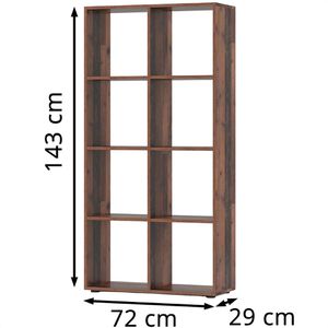 Produktbild für Bücherregal Vicco Scutum, dunkelbraun