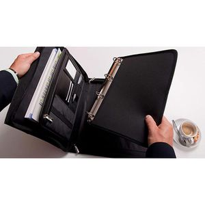 Produktbild für Schreibmappe Wedo 585701, Elegance, schwarz, Kunstleder/Nylon