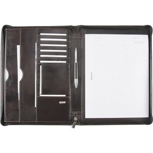Produktbild für Schreibmappe Alassio 30054, Monaco, braun, Echt Leder