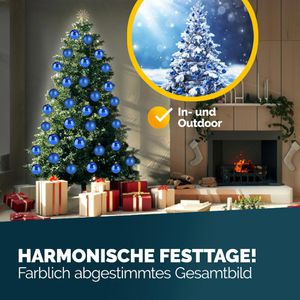 Produktbild für Weihnachtskugeln Deuba 102110, blau