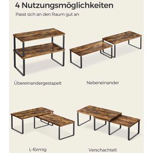 Produktbild für Küchenregal Songmics KCS022X01, braun, 4er Set