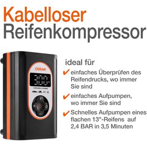 Produktbild für Luftpumpe OSRAM TYREinflate 4000, mit Akku