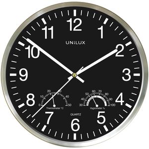 Produktbild für Wanduhr Unilux Wetty, Metall, analog, Quarzuhr