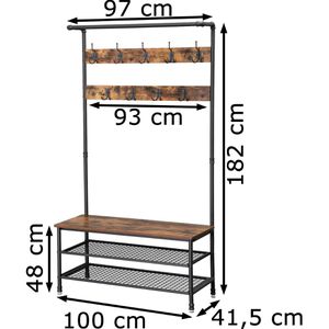 Produktbild für Garderobenständer Vasagle HSR47BX, schwarz