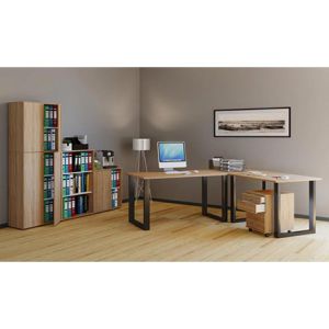 Produktbild für Schreibtisch VCM Lona, 916396, sonoma eiche / schwarz
