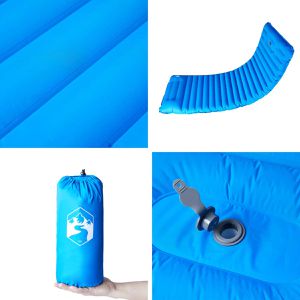 Produktbild für Isomatte vidaXL 4007120, blau, aufblasbar