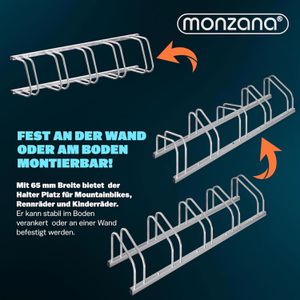 Produktbild für Fahrradständer Monzana 108215, Boden-/Wandmontage/ freistehend