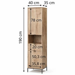 Produktbild für Badschrank Vicco Eliza Viking Oak, 4 Füße, eiche