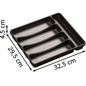 Produktbild für Besteckkasten Kesper 30091, grau, aus Kunststoff
