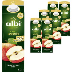Produktbild für Saft albi Apfel naturtrüb, Direktsaft ohne Zuckerzusatz