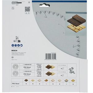 Produktbild für Kreissägeblatt Bosch PRO Wood, 2608644736, 2er Set