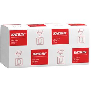 Produktbild für Papierhandtücher Katrin Plus ZZ 2, 45570, 2-lagig
