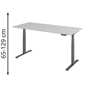 Produktbild für Schreibtisch Böttcher-AG Base Lite, lichtgrau / graphit