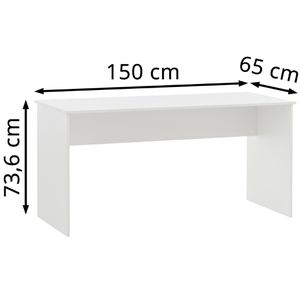 Produktbild für Schreibtisch Möbelpartner Serie 400, weiß