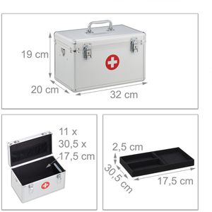 Produktbild für Erste-Hilfe-Koffer Relaxdays Aluminium