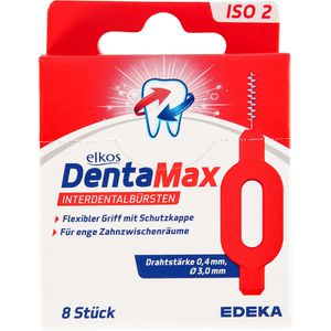 Produktbild für Interdentalbürsten elkos DentaMax Rot, ISO-Größe 2
