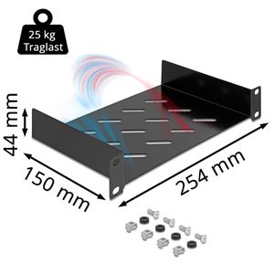 Produktbild für Netzwerkschrank-Fachboden DeLock 67317, 15 cm Einbautiefe