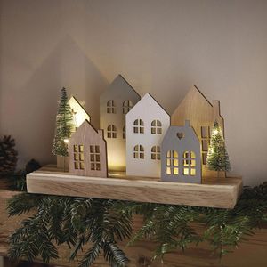 Produktbild für Weihnachtsdeko Frank-Flechtwaren 770507, LED-Board Häuser