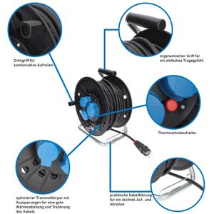 Produktbild für Kabeltrommel Kalle-das-Kabel H07RN-F, 25m