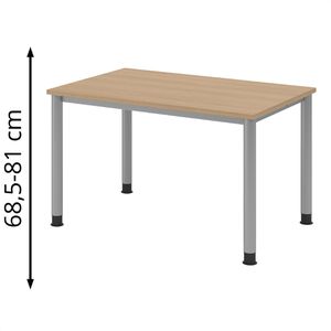 Schreibtisch Hammerbacher H-Serie, eiche / silber