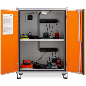 Produktbild für Akku-Ladeschrank CEMO Premium 8/10, mit 8 Steckdosen