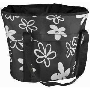 Fahrradkorb Fischer-MTS 86503, schwarz, aus Textil, 20 Liter