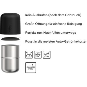Produktbild für Thermobecher Mepal Ellipse coffee-to-go nordic black, schwarz