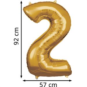 Produktbild für Luftballons Amscan 9906267, Riesenzahl 2, gold