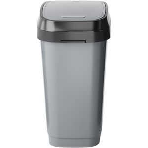 Produktbild für Mülleimer Curver KIS Dual Swing, grau/anthrazit