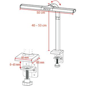 Produktbild für Schreibtischlampe FeinTech LTL00310, weiß, LED, dimmbar
