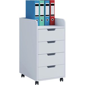 Rollcontainer VCM Konal Maxi 913237, Holz, weiß