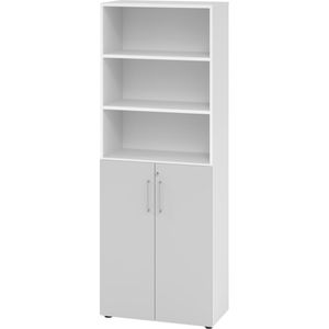 Produktbild für Kombischrank Hammerbacher Serie 9 Advanced, lichtgrau / weiß