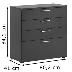 Produktbild für Kommode Möbelpartner Serie 1500, anthrazit