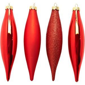 Produktbild für Weihnachtsbaumschmuck Heitmann-Deco 1008649 Oliven, rot, 15 cm