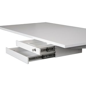 Produktbild für Unterbau-Schublade Hammerbacher UCT2/W, weiß, aus Metall