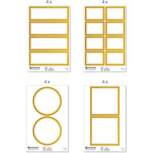 Produktbild für Sticker Zweckform Z-Design 51058, Goldrahmen