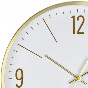 Produktbild für Wanduhr TFA 60.3534.53, Metall, analog, Funkuhr