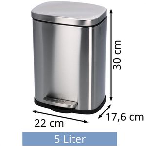 Produktbild für Mülleimer Spirella Akira, 10.19833, silber matt
