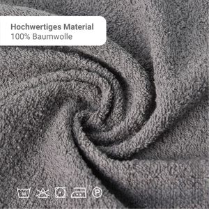 Produktbild für Handtuch NatureMark Frottier, anthrazit, 30 x 50 cm