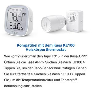 Produktbild für Thermo-Hygrometer Tapo T315, digital