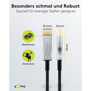 Produktbild für HDMI-Kabel Goobay 65568 HDMI 2.0, vergoldete Stecker