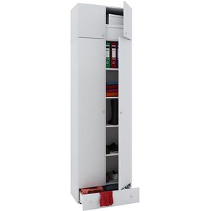 Aktenschrank VCM Vandol 912249, aus Holz, weiß