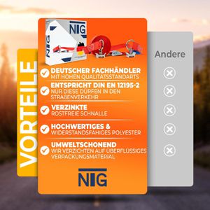 Produktbild für Spanngurt NTG rot, mit Airline-Fitting &amp; Klemmschloss