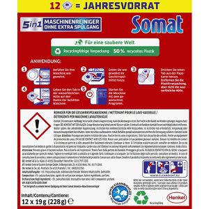 Produktbild für Spülmaschinenreiniger Somat Duo 5 in 1 Maschinenreiniger, Tabs